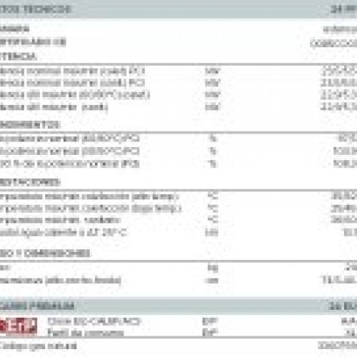 caracteristicas caldera ariston cares premium 24 FF